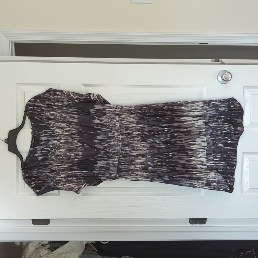 Express high/low silk-like dress
